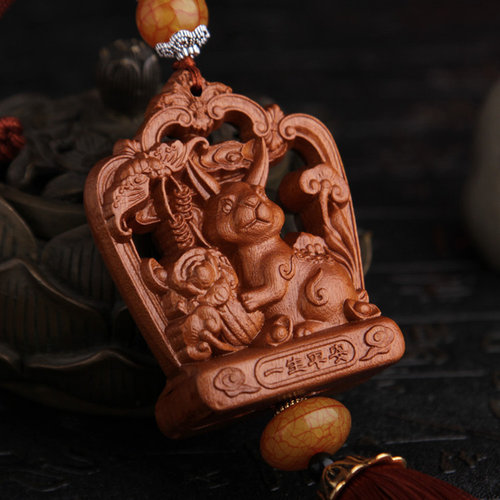 属狗生肖吉祥物鸿兔吊坠
