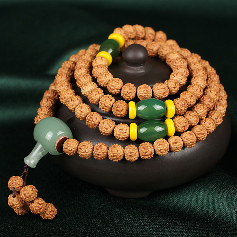 六瓣原籽蛤蟆背小尺寸单圈手串8mm小金刚菩提佛珠念珠男女手持