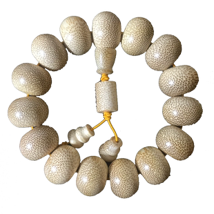 天然龙血老楠木金丝竹算盘珠文玩佛珠手串链盘玩龙鳞满鱼籽纹棕竹