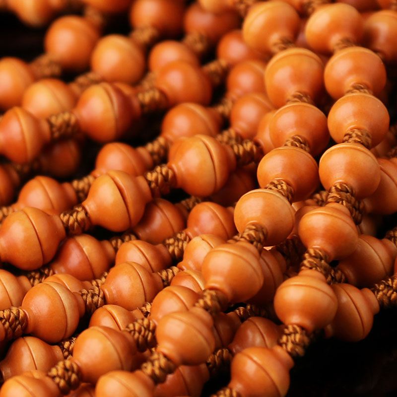 橄榄核竹节圆珠金饭碗项链子