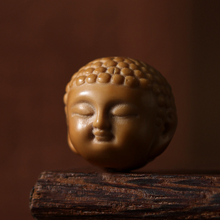 天然猴头雕刻宝宝佛中国风散珠文玩手链串饰品配件十八子多宝菩提