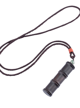 黑檀木竹节古风吊坠空心可拆卸