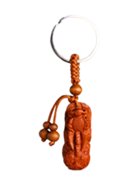 桃木踩古钱币貔貅1庆汽车吉祥物