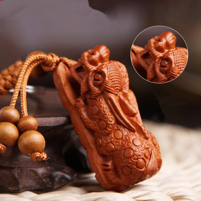 真木踩古钱币貔貅钥匙扣汽车吊坠挂件十二生肖2026年吉祥物