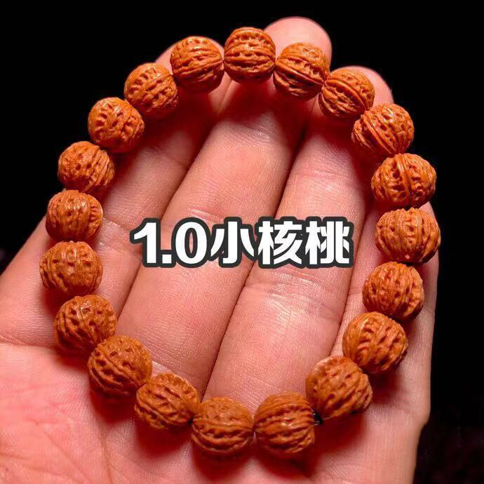 龙纹京八棱正圆秋子小核桃手串