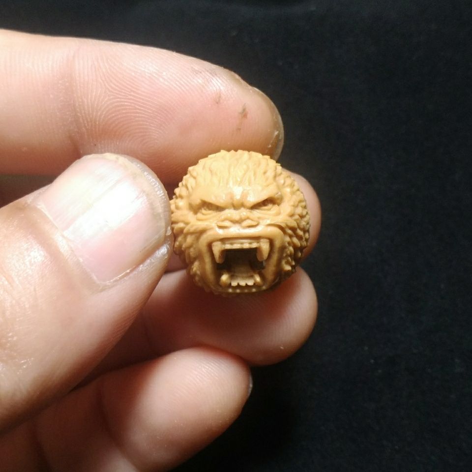 单颗天然猴头核桃雕刻精工怒目狂猩配串手串文玩男女通用高油高密