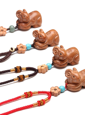 虎牛迎泰禄洋吉祥物鸣羊吊坠白泽鹿羊天月鹿丰登禄羊增泰保岁