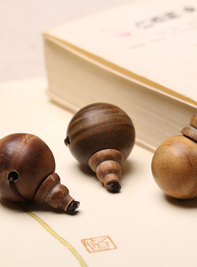 8~20mm绿檀木三通佛头佛塔DIY108颗金刚星月菩提手串佛珠配饰配件