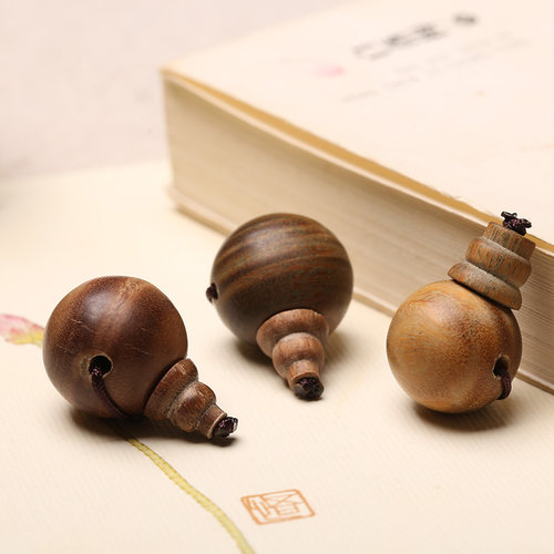 diy绿檀木金刚星月菩提手串佛塔