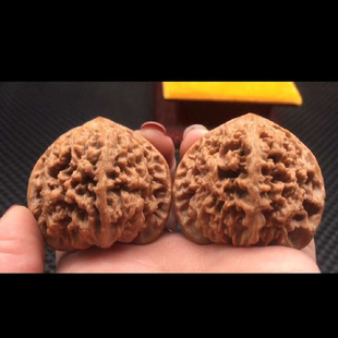 涞水文玩野外生满天星狮子头核桃手把件老树密纹细选把玩盘玩一对