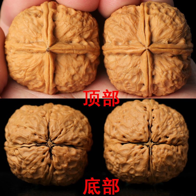 天然野外生长云铁四棱萌萌药包异形多棱文玩核桃收藏盘玩手把件