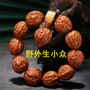 文玩把玩正圆18颗多刺密八棱山核桃手持串扎手压手老籽大粗筋原籽