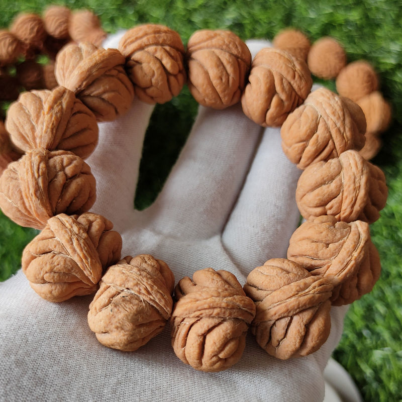 28mm霸王龙南瓜矮桩桃核文玩手串龙纹爆肚疙瘩纹桃胡男式佛珠菩提