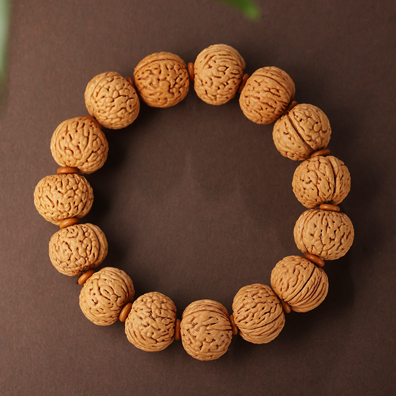 野生桃胡脑纹桃核手串文玩手链