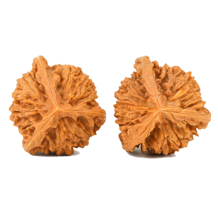 大正奔官帽三棱麻核桃把玩拼接三菱文玩异形手盘狮子头麒麟纹云铁