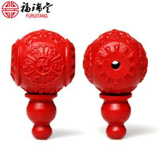 朱砂红树脂粉压八宝万字三通佛头藏式金刚星月手串链佛珠饰品配件