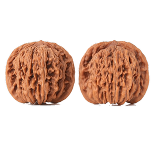 涞水文玩核桃四座楼狮子头菊花底小尺寸手捻一对盘玩手把玩件古玩