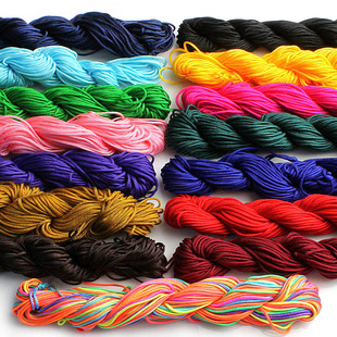 珠宝线1mm麻花线编制绳打绞A玉线红绳平安扣串编制DIY多彩端午节