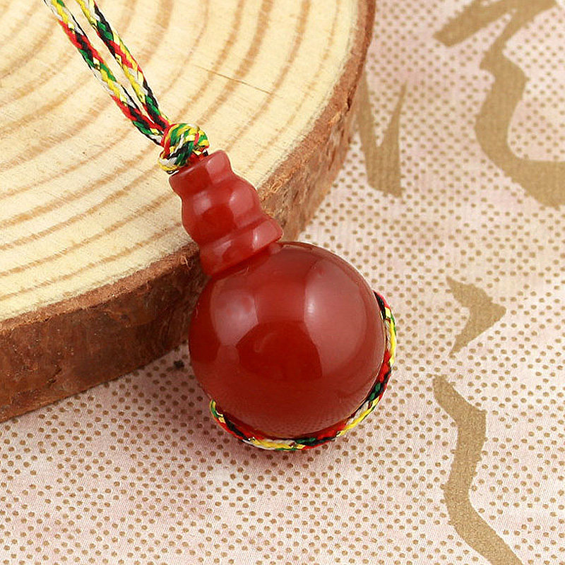 圆形红玛瑙手串菩提子三通佛头