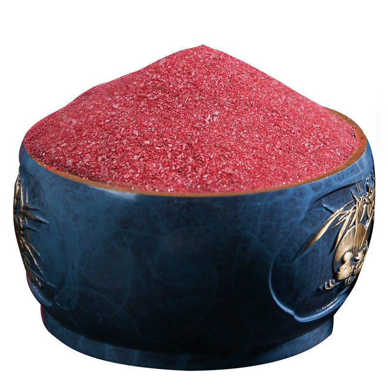 天然水飞朱砂原石粉保真晶体颗粒高含量紫金帝王砂画字符葫芦吊坠