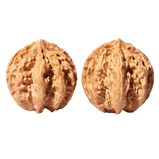 文玩核桃原色秦岭灯笼狮子头手盘捻迷你包浆把件菊花刺纹粗筋八棱