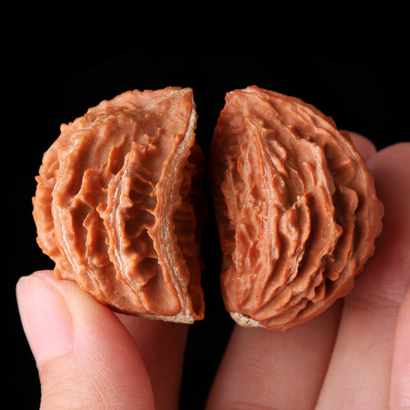 双棒手捻把件野外生长文玩核桃畸异形半壁江山半月对精选品小秋子