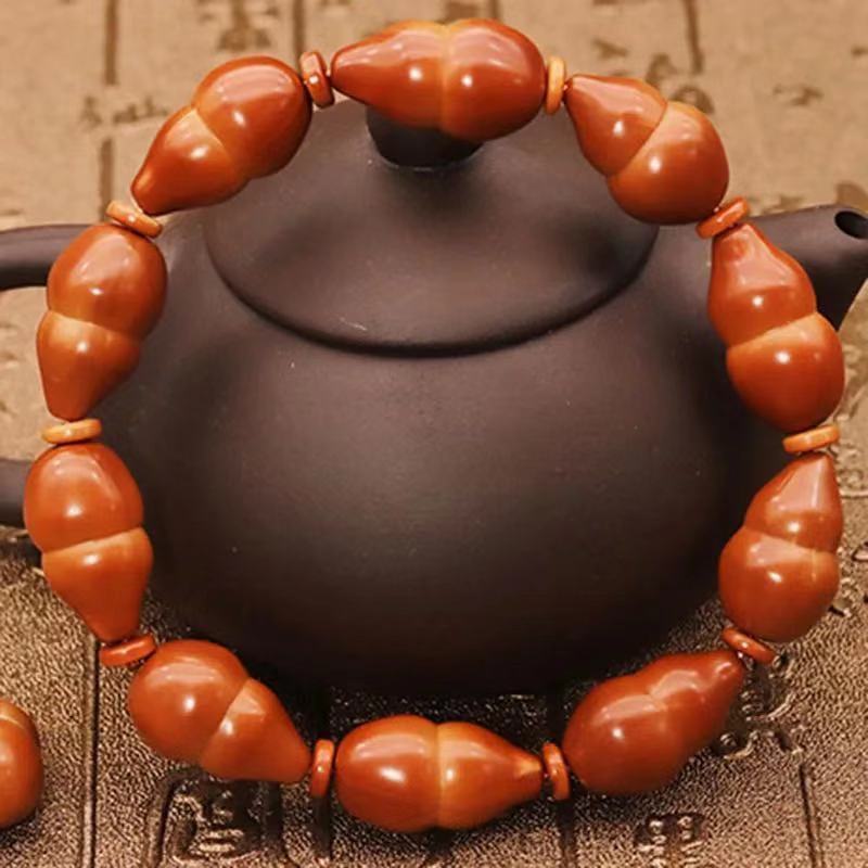 全品橄榄核葫芦正圆手串文玩手链