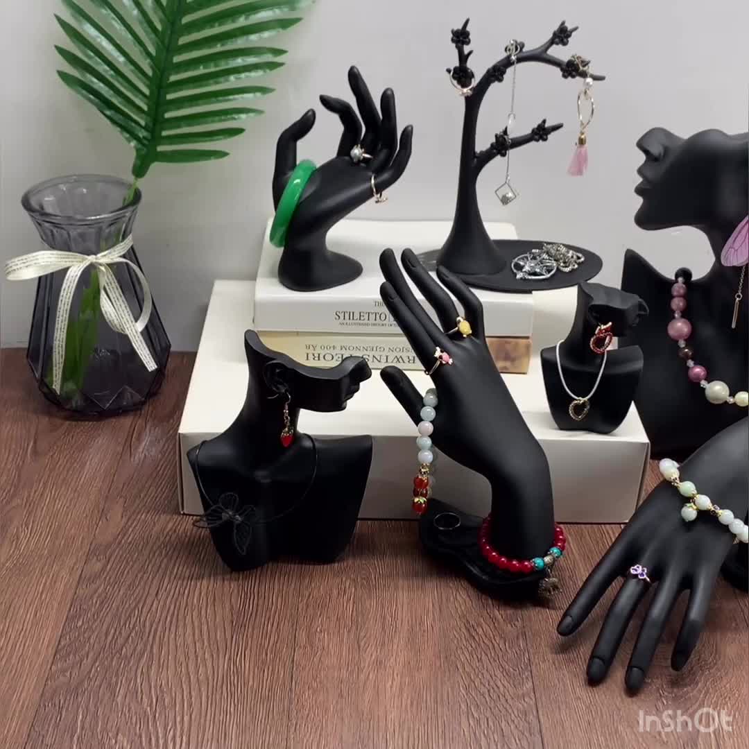 树脂模特首饰展示架耳环架子挂项链架摆戒指手镯陈列珠宝展示道具