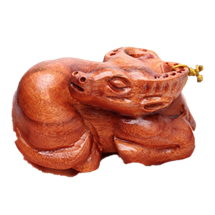 黄花梨木根雕十二生肖鼠牛虎兔蛇马羊猴鸡狗猪随身手把挂件文玩男