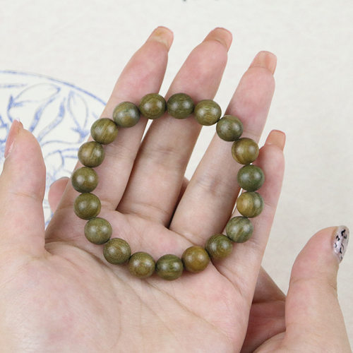 手串手链天然绿檀木男女情侣