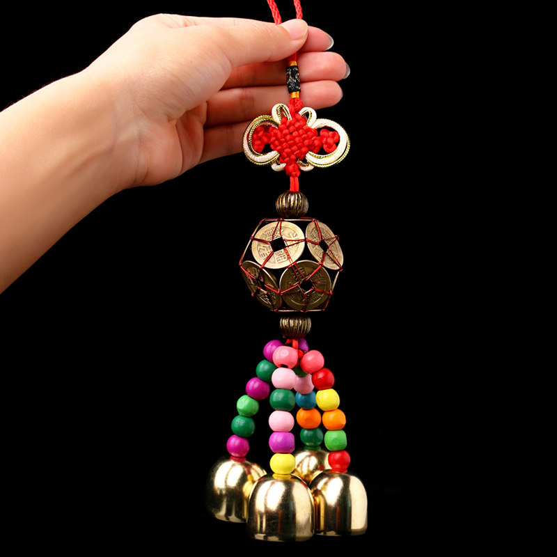 十二生肖手工编制中国结路路通五帝铜钱球佛通致远汽车挂件