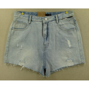 8653 女30码 K201 热裤 森林有马纯棉高腰宽松名牛KHCO 牛仔短裤