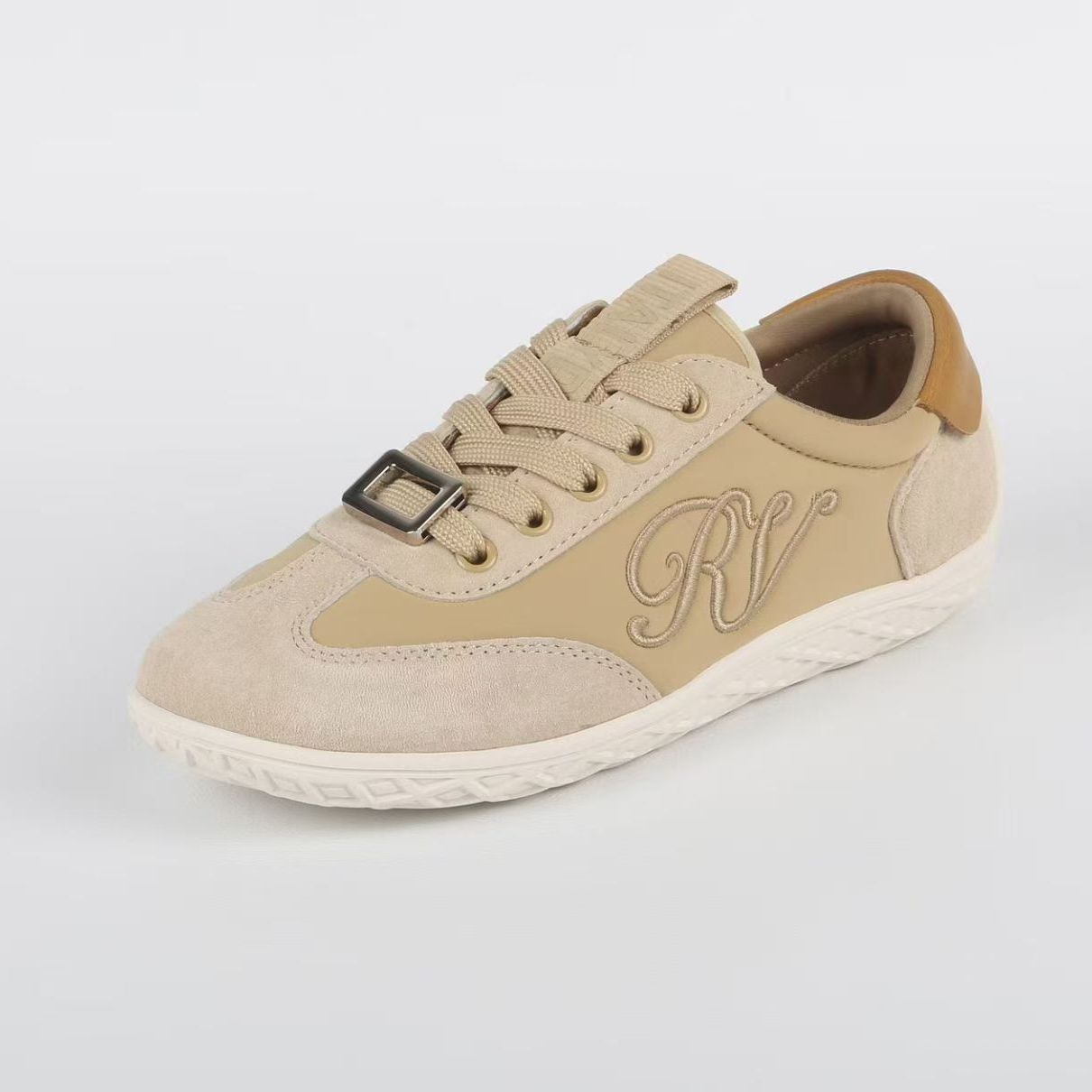 真皮平底系带休闲运动鞋