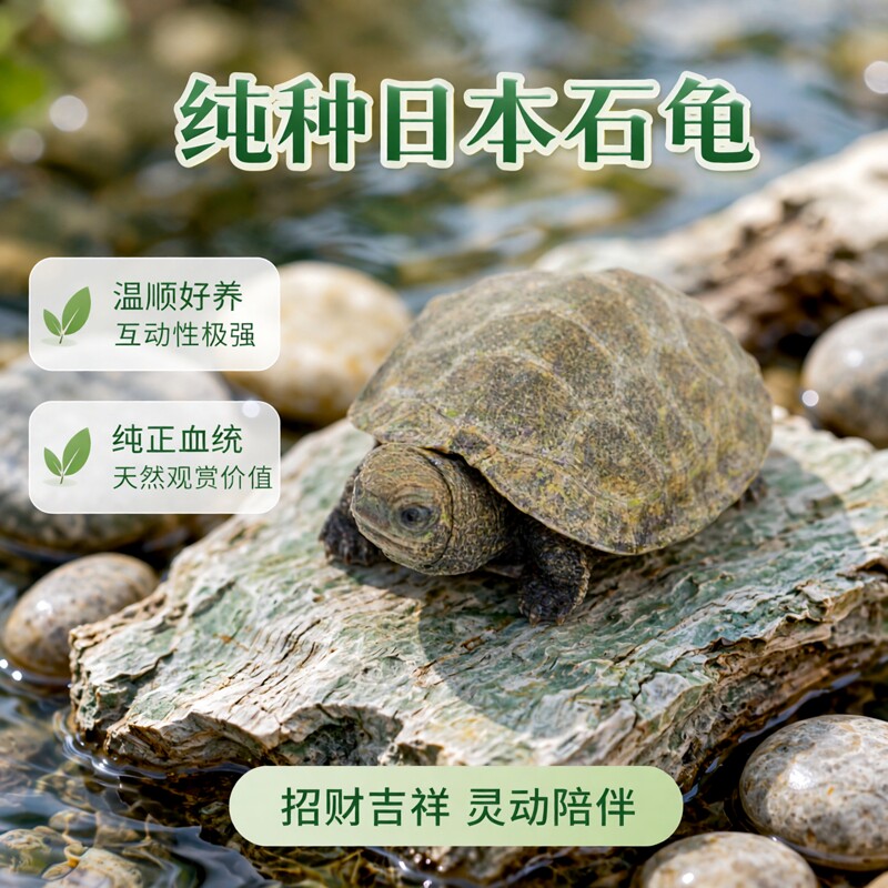 外塘纯种日本石龟活体小乌龟活物宠物龟苗招财龟观赏龟日石水龟