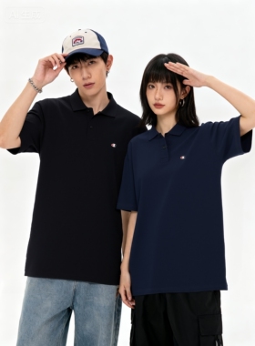 现货 正品冠军夏季半袖T恤男日版商务休闲champion翻领短袖polo衫