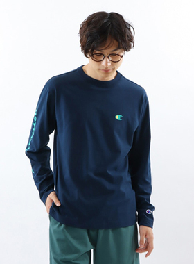 代购正品冠军T恤男长袖大标草写字母印花春夏新款薄款上衣C3-Z413