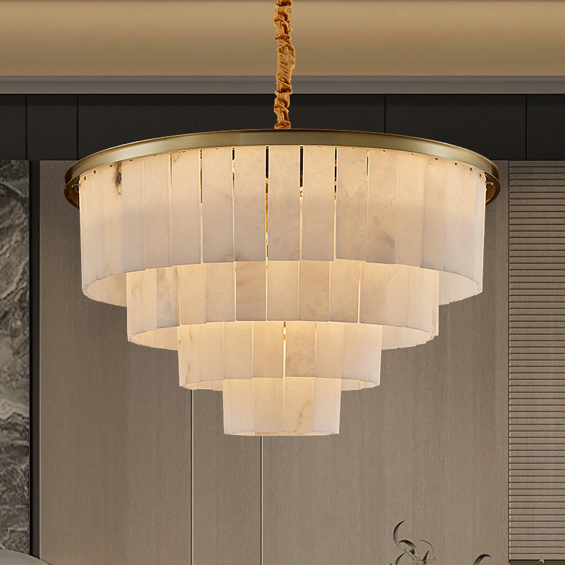 圣彼灯堡全铜云石水晶灯大气高档