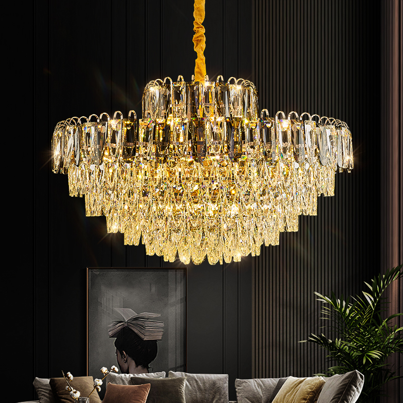 法式水晶吊灯客厅灯轻奢高级感餐厅吊灯奢华大气大厅主灯2024新款