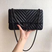 二手品99新Chanel香奈儿226中号斜纹黑色so black单肩斜挎女包