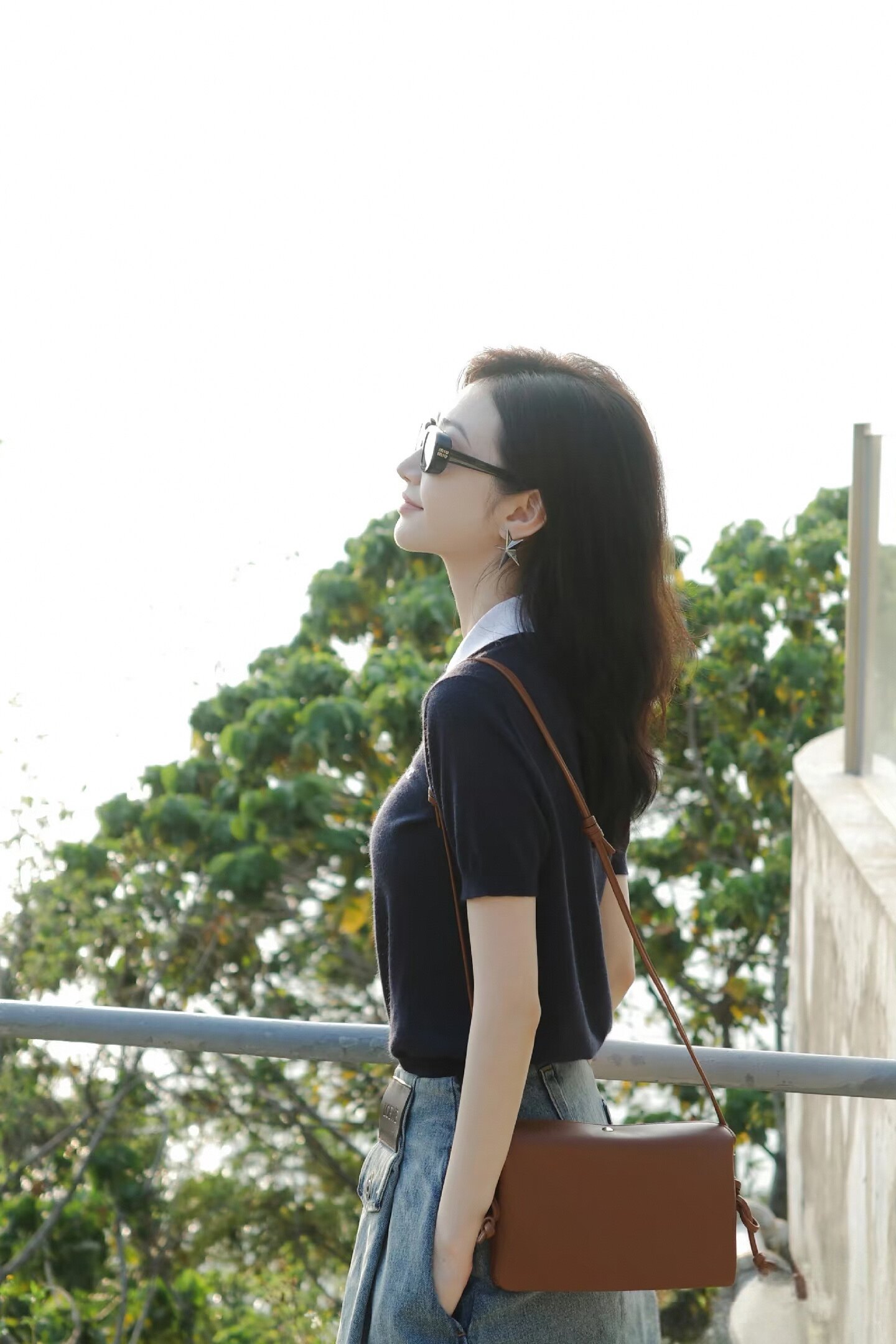 景甜同款2026年夏季新款翻领纽扣针织polo衫短袖上衣设计感百搭女