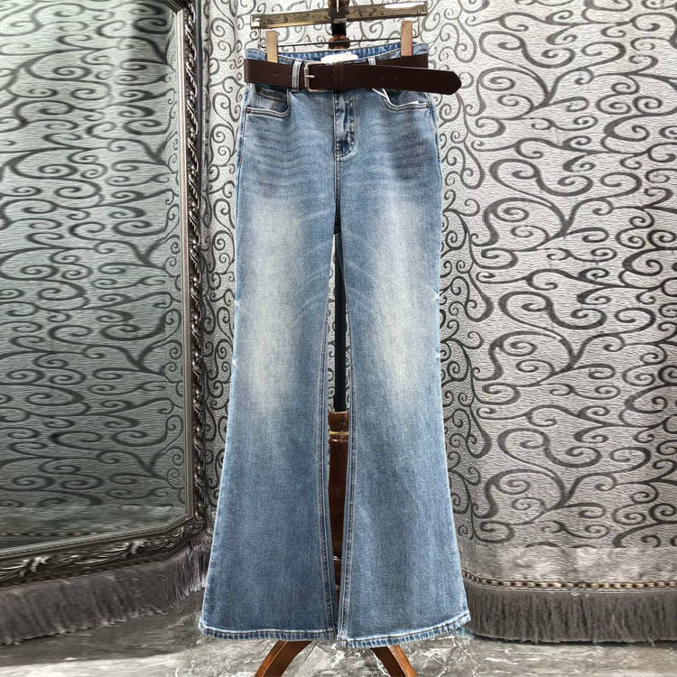 初溯家2026早春新款欧货女装高腰微喇叭牛仔裤女修身显瘦长裤子,女装/女士精品,牛仔裤,淘宝优惠券,粉丝福利购,淘宝优惠卷