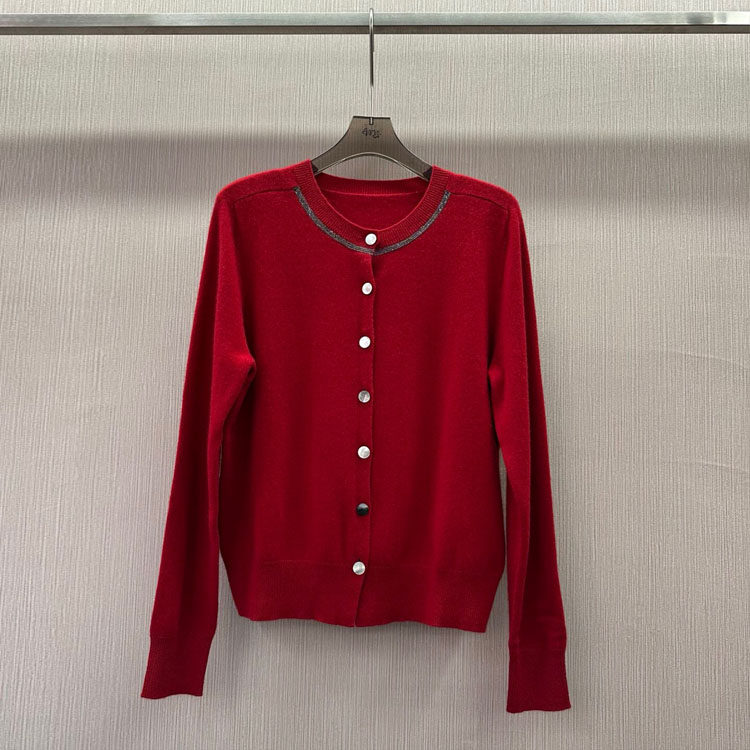 初溯2025秋季新品欧货女领口链条拼接圆领单排扣羊毛羊绒开衫毛衣,女装/女士精品,汉服上装,淘宝优惠券,粉丝福利购,淘宝优惠卷