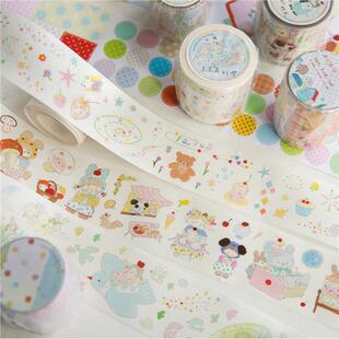 羡鸟文社星星岛 盐系 和纸胶带 Pet胶带 切膜手帐装饰DIY背景