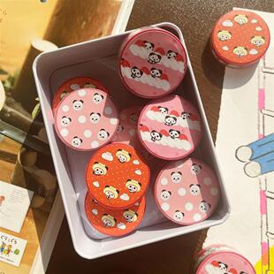 猫牌盐汽水可爱熊猫和纸拉条胶带古早基础装饰胶带