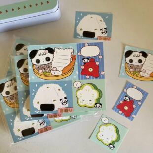 猫牌盐汽水【熊猫便当】便签本手帐拼贴可撕留言本手帐装饰