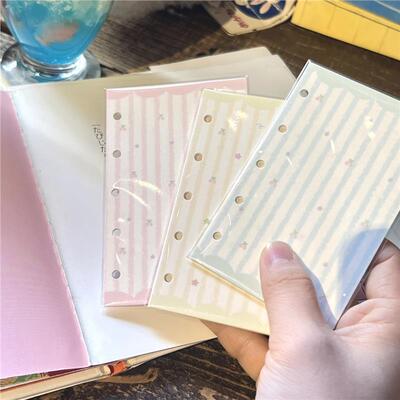 铅笔小勺甜美盐系内页浅色通用内页m5a7a6per活页替芯手帐活页本