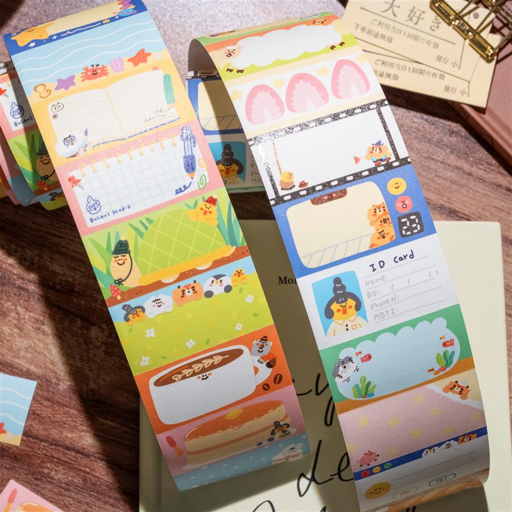 布岚原创手帐可撕便签可书写贴纸卷手帐背景贴