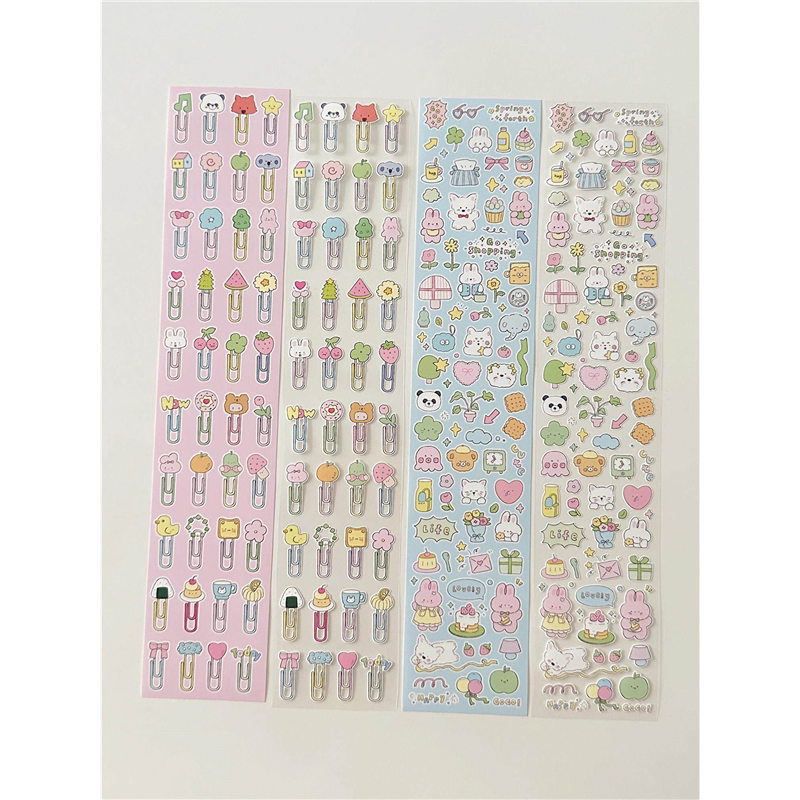 Springforth｜切膜贴纸卷 兔兔女孩漫慢日常标签文字集小