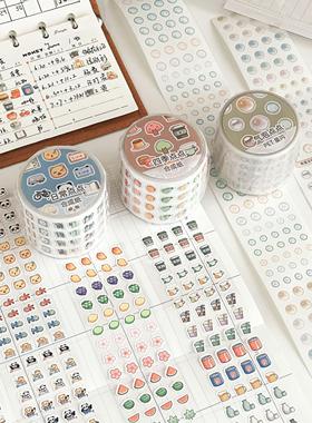 有熊点点Tips模切胶带 日常气泡四季点点手帐贴纸卷基础手账拼贴