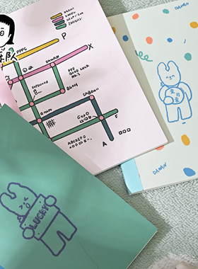 栎树制造 A5车线软抄本 大万合作款学习软面小兔可爱原创手账本